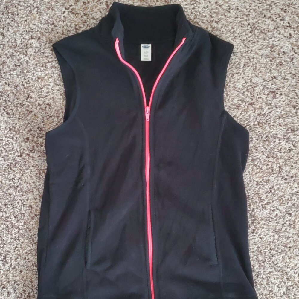 Girls Old Navy Black Zip-up Vest, Size 14